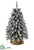 Snowed Mini Pine Tree in Burlap - Snow - Pack of 12
