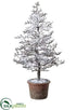 Silk Plants Direct Snowed Plastic Twig Tree - Brown Snow - Pack of 1