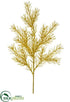Silk Plants Direct Glittered Pine Spray - Gold - Pack of 72