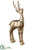 Poly Resin Reindeer - Gold - Pack of 1