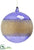 Silk Plants Direct Beaded Glass Ball Ornament - Blue Gold - Pack of 12