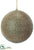 Rhinestone Ball Ornament - Aqua Gold - Pack of 3