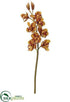 Silk Plants Direct Cymbidium Orchid Spray - Brown Gold - Pack of 6