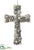 Rhinestone, Pearl Cross Ornament - Silver Pearl - Pack of 6