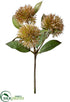 Silk Plants Direct Allium Bud Spray - Brown - Pack of 12