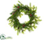 Silk Plants Direct Holly, Berry, Pine Wreath - Green Brown - Pack of 2