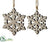 Snowflake Ornament - Gray Brown - Pack of 10