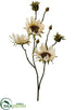 Silk Plants Direct Sunflower Spray - Cream - Pack of 12
