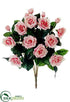 Silk Plants Direct Rose Bush - Pink Cream - Pack of 12