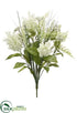 Silk Plants Direct Queen Anne's Lace, Astilbe Bush - Green Cream - Pack of 12