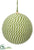 Silk Plants Direct Ball Ornament - Green Cream - Pack of 3