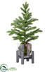 Silk Plants Direct Pine Tree White - Green - Pack of 2
