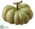 Silk Plants Direct Glittered Crackle Pumpkin - Green - Pack of 4