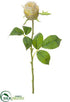 Silk Plants Direct Rose Bud Spray - Beige Green - Pack of 12
