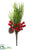 Berry, Pine Cone, Pine Spray - Red Green - Pack of 24