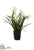 Silk Plants Direct Cymbidium - White Green - Pack of 1