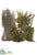 Silk Plants Direct Fern Pick Assortment - Orange Green - Pack of 4