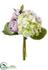 Silk Plants Direct Hydrangea, Rose Bouquet - Amethyst Green - Pack of 6