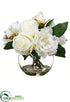 Silk Plants Direct Rose, Peony - Cream Blush - Pack of 2