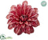 Silk Plants Direct Dahlia With Clip - Crimson - Pack of 12