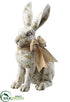 Silk Plants Direct Glittered Bunny - Beige Antique - Pack of 1
