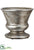 Stoneware Container - Silver Antique - Pack of 1