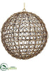 Silk Plants Direct Wire Filigree Ball Ornament - Gold Antique - Pack of 8