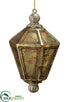 Silk Plants Direct Lantern Ornament - Gold Antique - Pack of 12