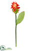 Silk Plants Direct Ginger Flower Spray - Red Two Tone - Pack of 12