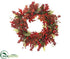 Silk Plants Direct Wreath - Red Burgundy - Pack of 2