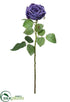 Silk Plants Direct Real Touch Rose Spray - Purple - Pack of 6
