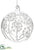 Dandelion Glass Ball Ornament - Clear - Pack of 12