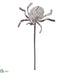 Silk Plants Direct Rhinestone Spider Pumpkin Pick - Clear - Pack of 6