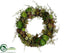 Silk Plants Direct Succulent Wreath - Green Burgundy - Pack of 2