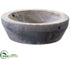 Silk Plants Direct Wood Bowl - Gray - Pack of 4