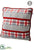 Plaid, Fishbone Pattern Pillow - Red Gray - Pack of 6