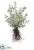 Silk Plants Direct Button Leaf Bush - Green Gray - Pack of 12