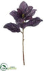 Silk Plants Direct Magnolia Leaf Spray - Purple Gray - Pack of 12