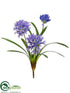 Silk Plants Direct Agapanthus Bush - Lavender Purple - Pack of 12