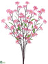Silk Plants Direct Peach Blossom Bush - Pink - Pack of 12