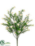 Silk Plants Direct Blossom Bush - White - Pack of 24