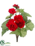 Silk Plants Direct Begonia Bush - Red - Pack of 12
