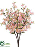 Silk Plants Direct Apple Blossom Bush - Pink - Pack of 12