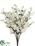 Silk Plants Direct Apple Blossom Bush - White - Pack of 12