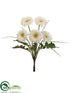 Silk Plants Direct Gerbera Daisy Bush - White - Pack of 12