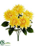 Silk Plants Direct Dahlia Bush - Yellow - Pack of 6