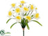 Silk Plants Direct Daffodil Bush - White Yellow - Pack of 12