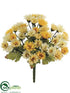 Silk Plants Direct Mini Daisy Bush - Yellow Two Tone - Pack of 24