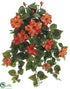 Silk Plants Direct Hibiscus Hanging Bush - Orange - Pack of 4