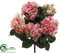 Silk Plants Direct Hydrangea Bush - Pink Two Tone - Pack of 12